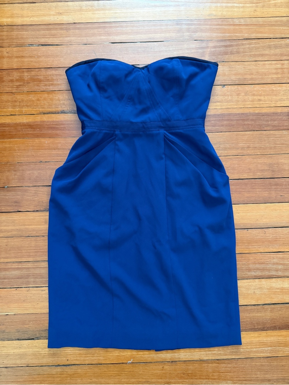 Bcbgmaxazria Daphine Strapless Dress In Blue Depth